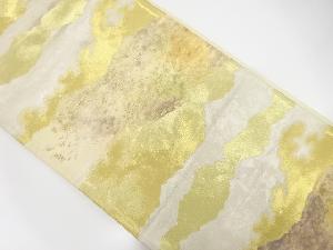 霞模様織出し袋帯